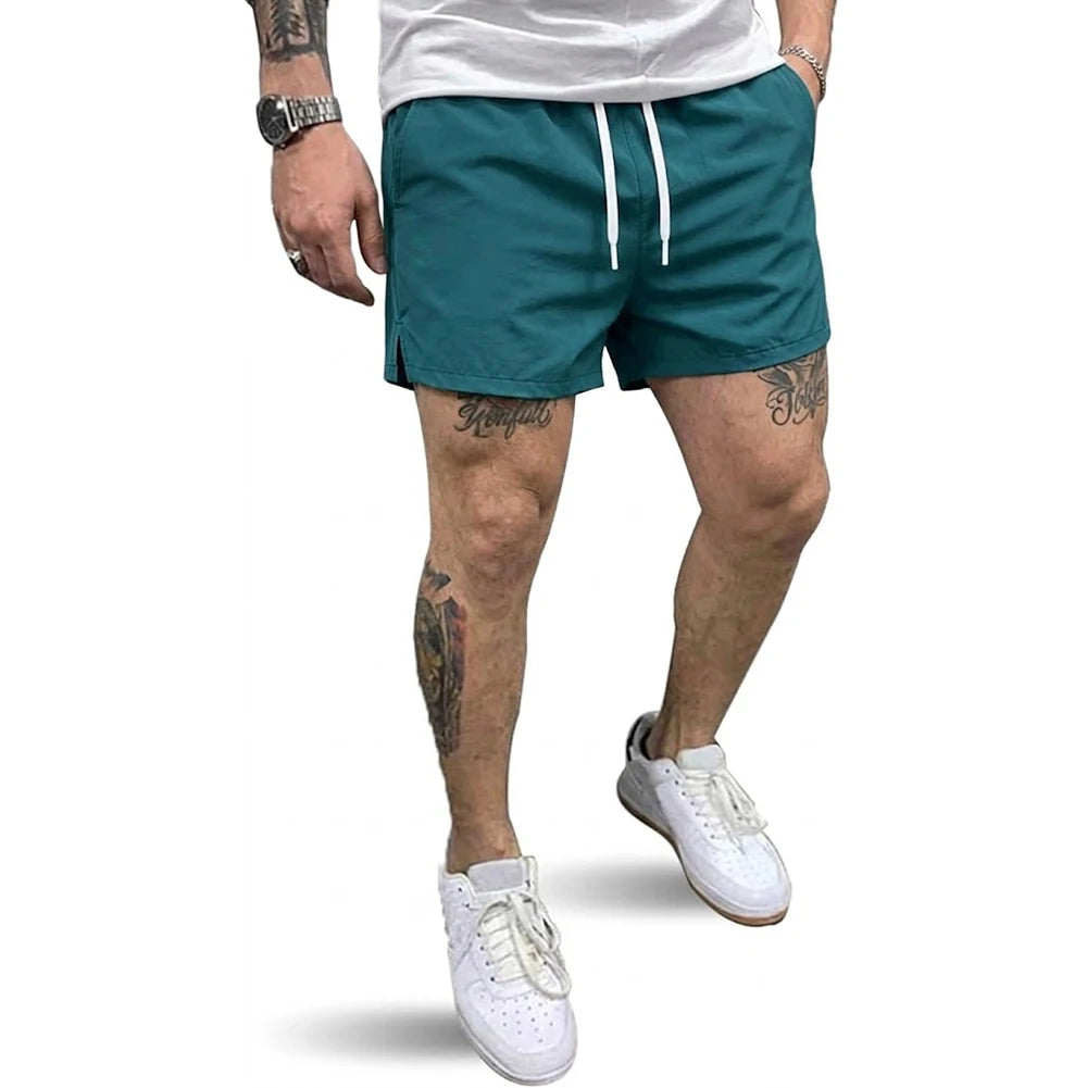 Summer Outdoor Men's Sport Shorts Workout Shorts Quick Dry Athletic Casual Pants Running Shorts with Pockets Gym Beach Pants