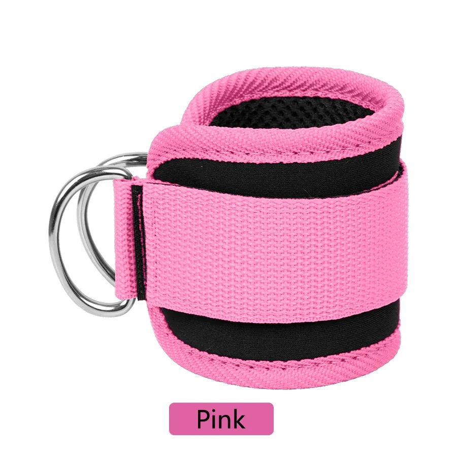 Fitness Ankle Straps Adjustable D-Ring Support Cuffs Gym Leg Excercises Training Workouts Sports Fit Guard Safety Abductors