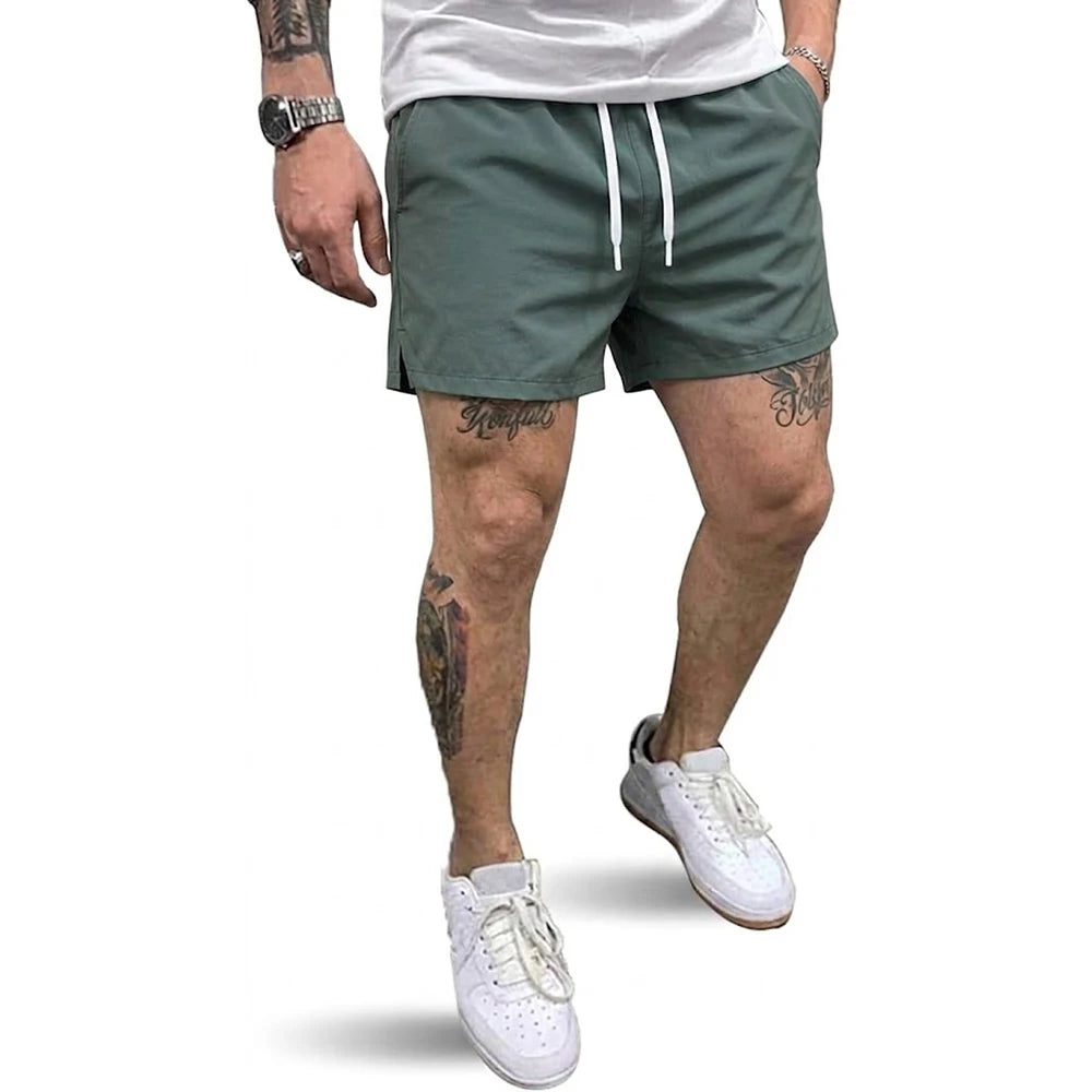Summer Outdoor Men's Sport Shorts Workout Shorts Quick Dry Athletic Casual Pants Running Shorts with Pockets Gym Beach Pants