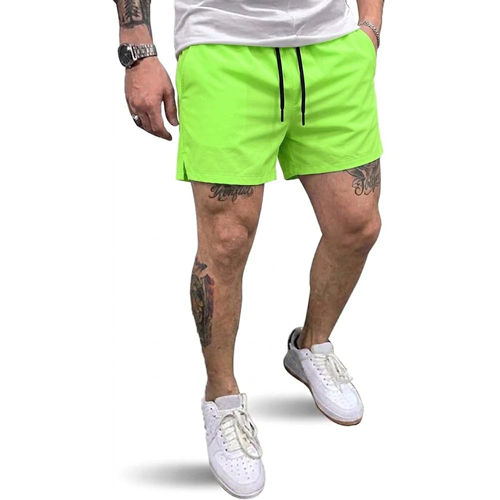 Summer Outdoor Men's Sport Shorts Workout Shorts Quick Dry Athletic Casual Pants Running Shorts with Pockets Gym Beach Pants