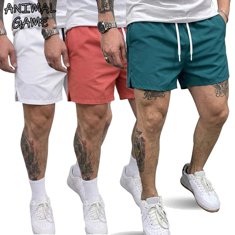 Summer Outdoor Men's Sport Shorts Workout Shorts Quick Dry Athletic Casual Pants Running Shorts with Pockets Gym Beach Pants