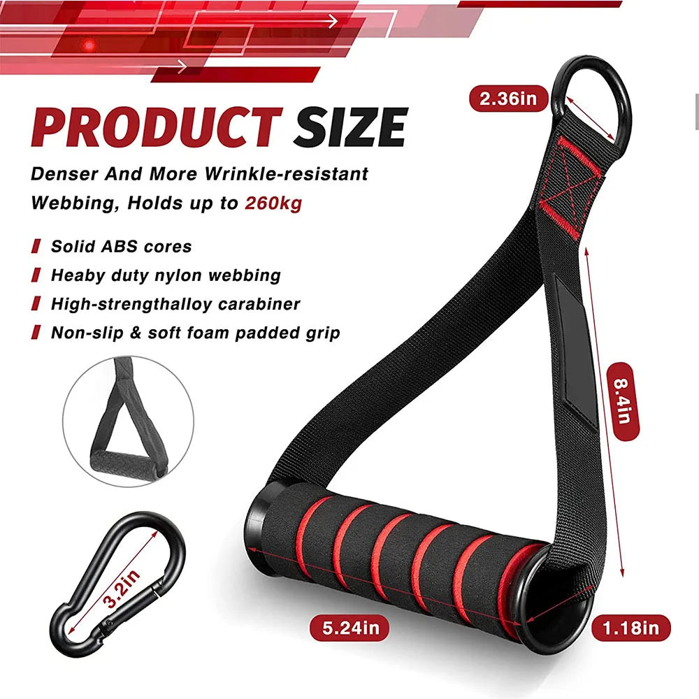 Resistance Bands Handle Bar Attachment Station Fitness Pulley Strap Exercise Home Gym Training Accessories Workout Equipments