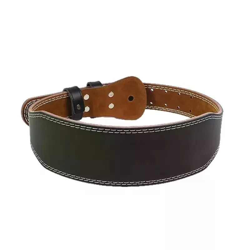 Strong Support Sports Fitness Waist Belt Cowhide Deadlift Powerlifting Squat Weightlifting Waist Support Protector Fitness Waist Belt Ultimate PU Lifting Belt: Thick U-Shape Pad, Adjustable Secure Fit, Heavy-Duty Lumbar Suppo