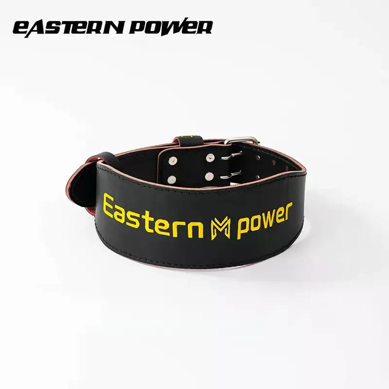 Strong Support Sports Fitness Waist Belt Cowhide Deadlift Powerlifting Squat Weightlifting Waist Support Protector Fitness Waist Belt Ultimate PU Lifting Belt: Thick U-Shape Pad, Adjustable Secure Fit, Heavy-Duty Lumbar Suppo
