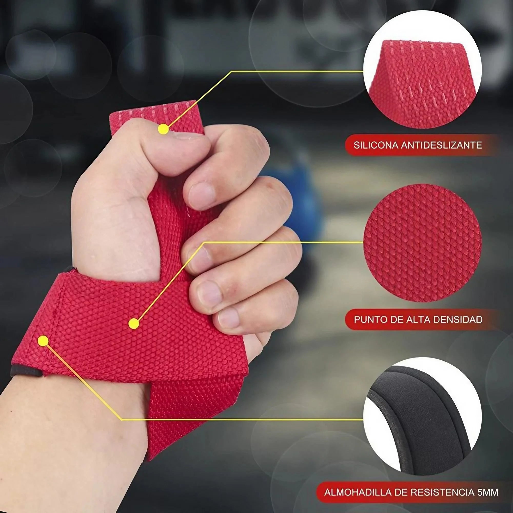 Lifting Straps Wrist Support Weightlifting Grips With 5MM Neoprene Padded Anti-Slip Silicone Heavy Duty Webbing Gym Accessories Deadlift Straps Fitness Equipment For Men Women Strength Training Bodybuilding Powerlifting Wrist