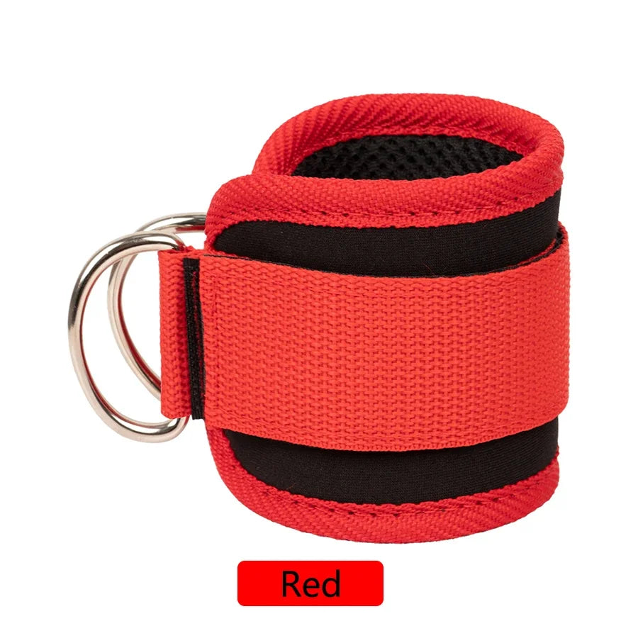 Fitness Ankle Straps Adjustable D-Ring Support Cuffs Gym Leg Excercises Training Workouts Sports Fit Guard Safety Abductors