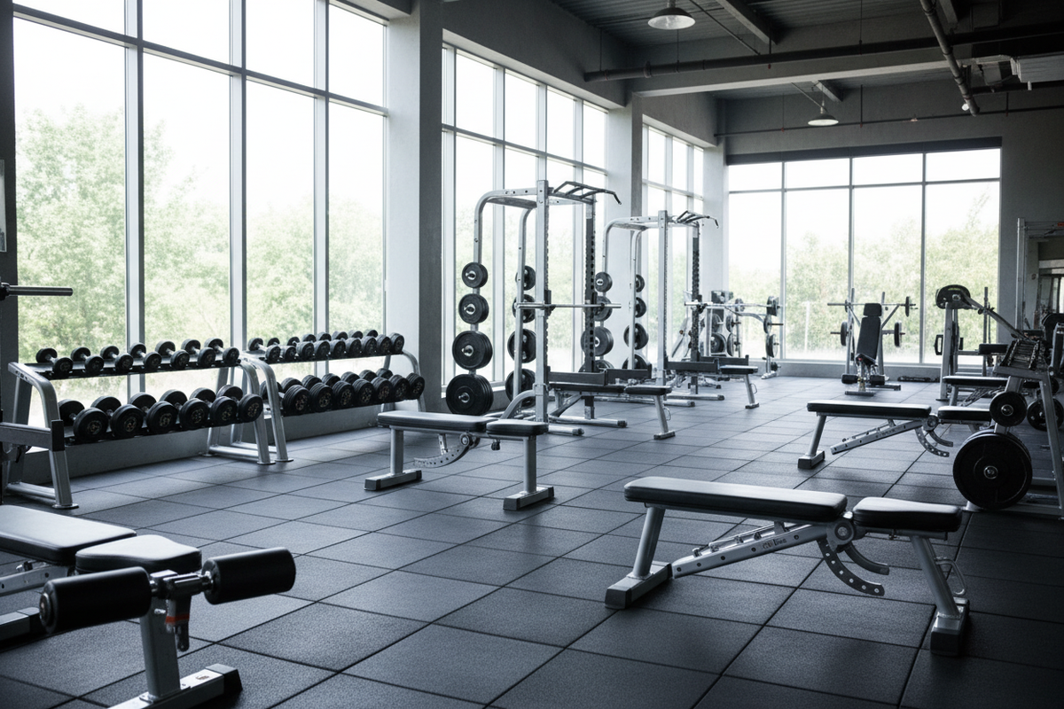 Realistic Gym Interior
